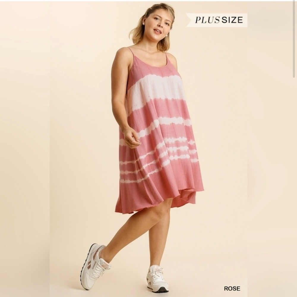 Umgee Boho Linen blend oversized midi dress - Picture 2 of 5